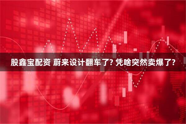 股鑫宝配资 蔚来设计翻车了? 凭啥突然卖爆了?